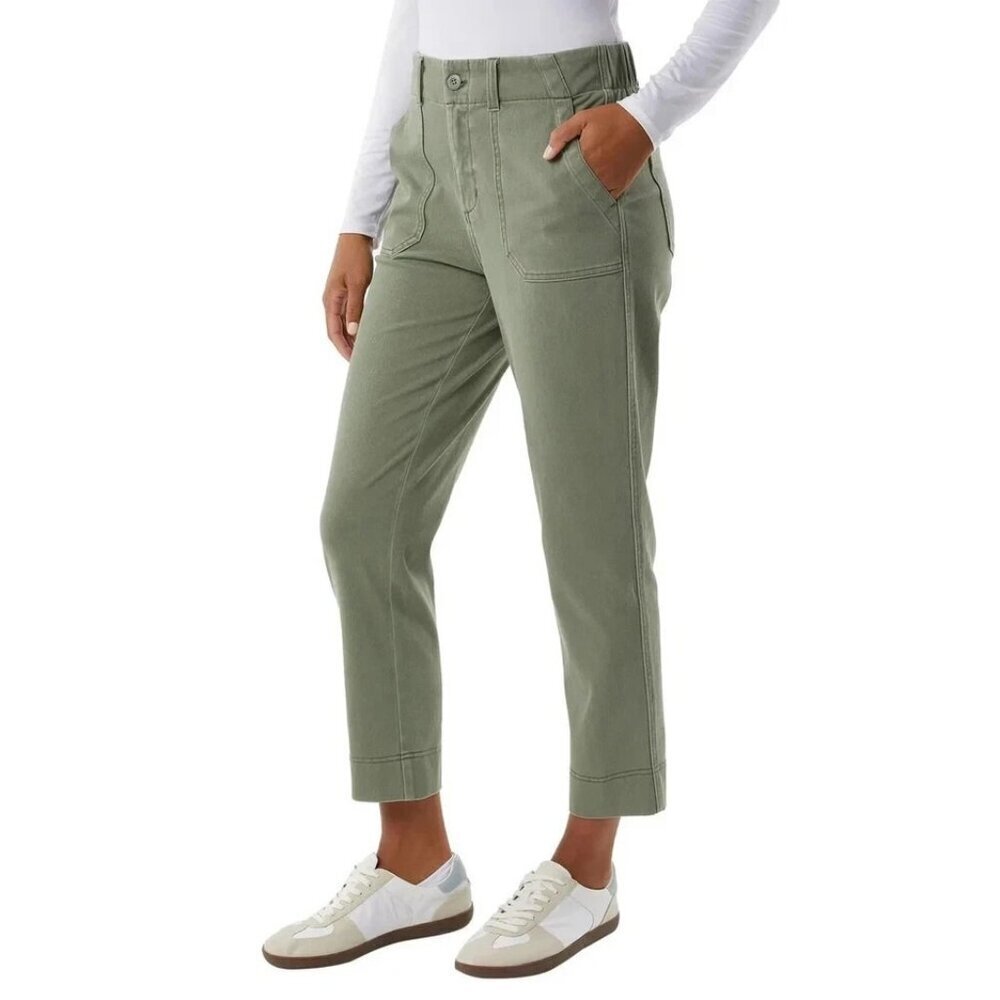 NEW 32 Degrees Cool Women's XXL Ankle Length Pants Green Cotton Blend - Picture 2 of 15